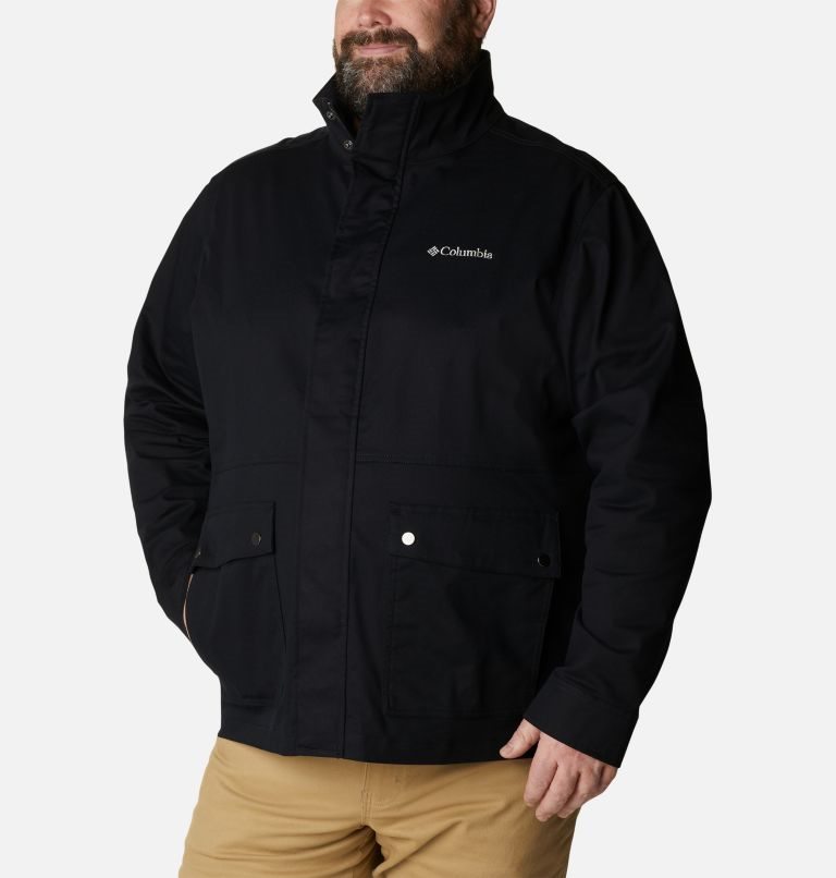 Men\'s Columbia Tanner Ranch Jackets Black | Plus Size CA-J543C